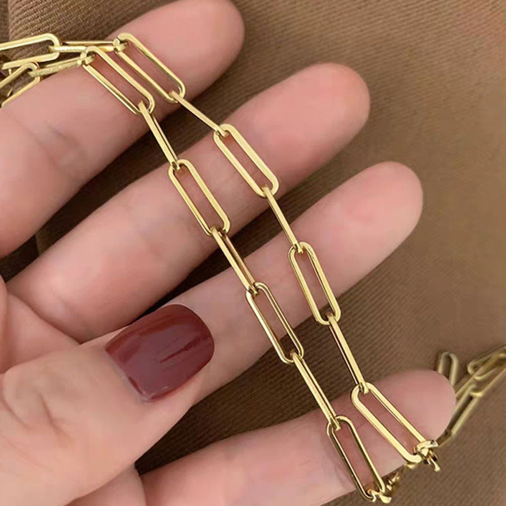 Gold Paperclip Necklace