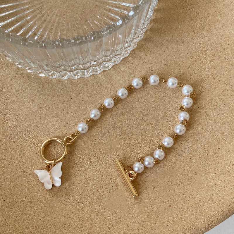 Pearl Butterfly Bracelet