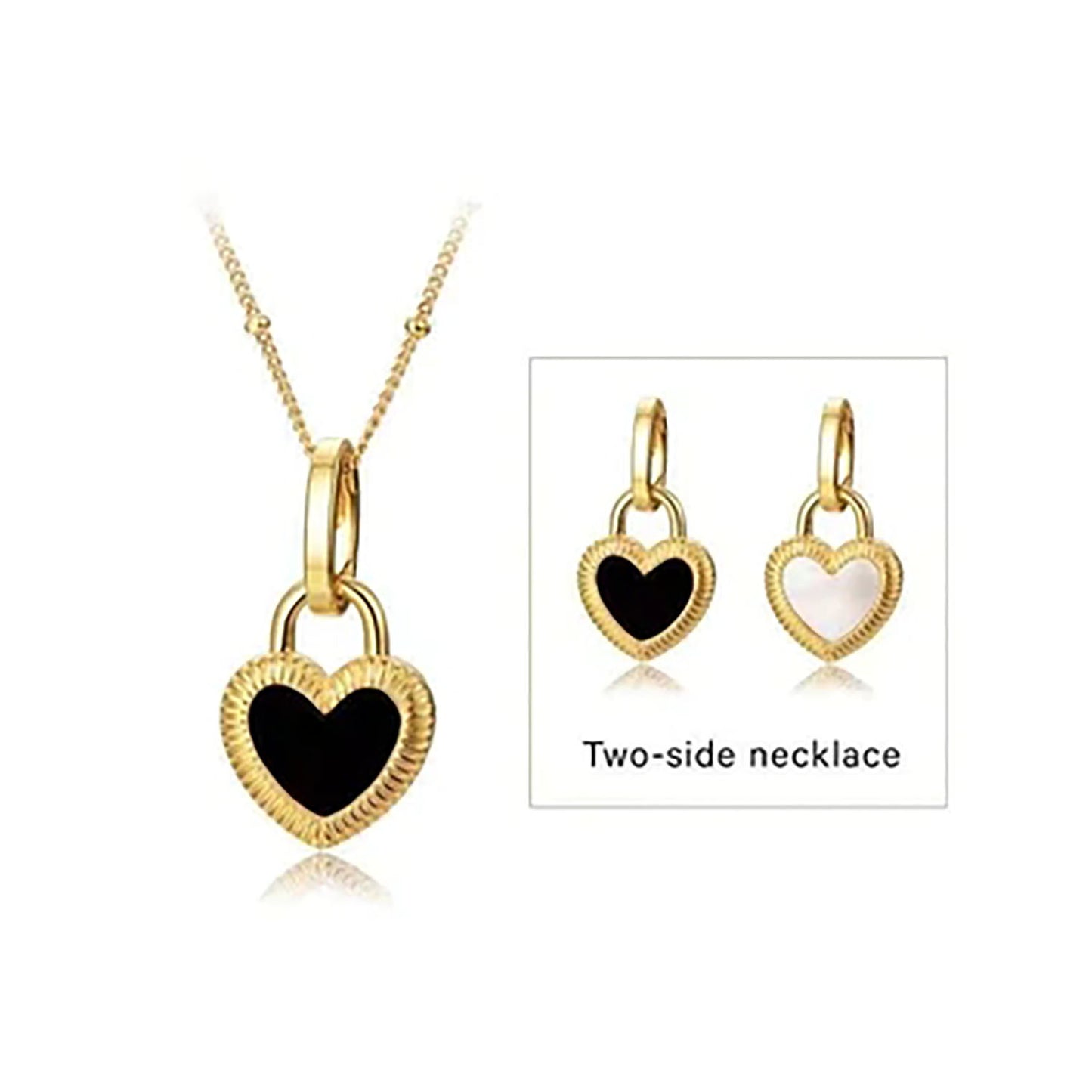 Gold Heart Lock Necklace