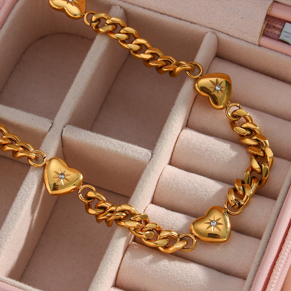 Cuban Link Heart Necklace