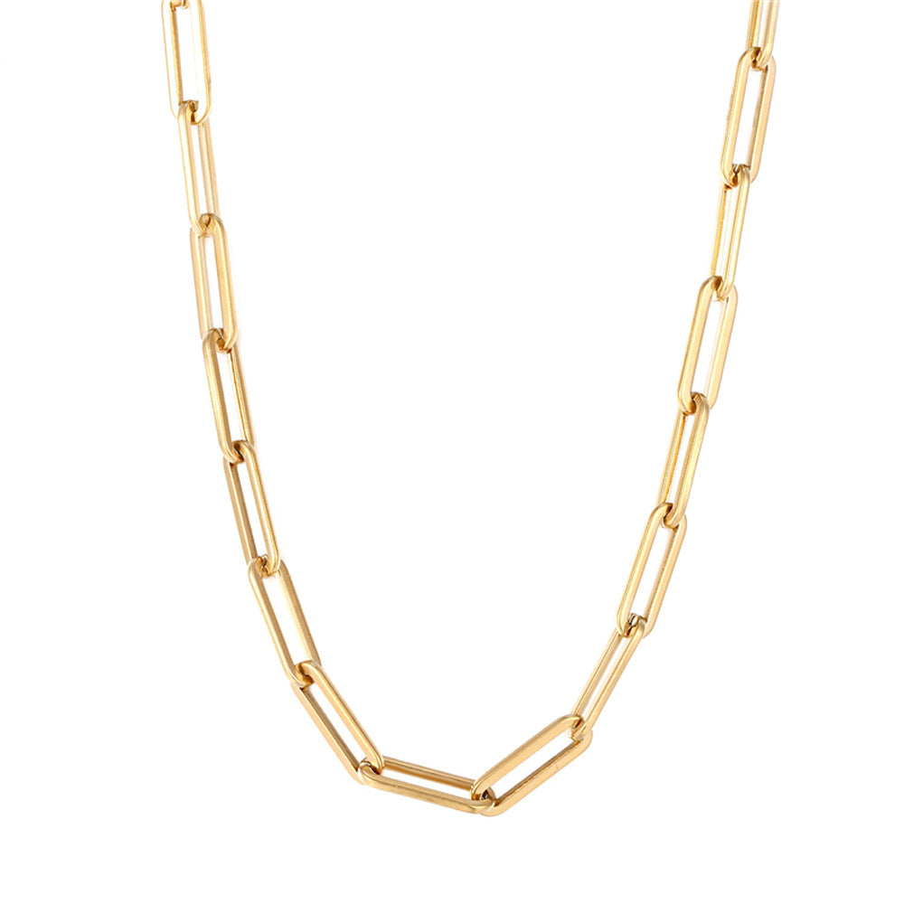 Gold Paperclip Necklace