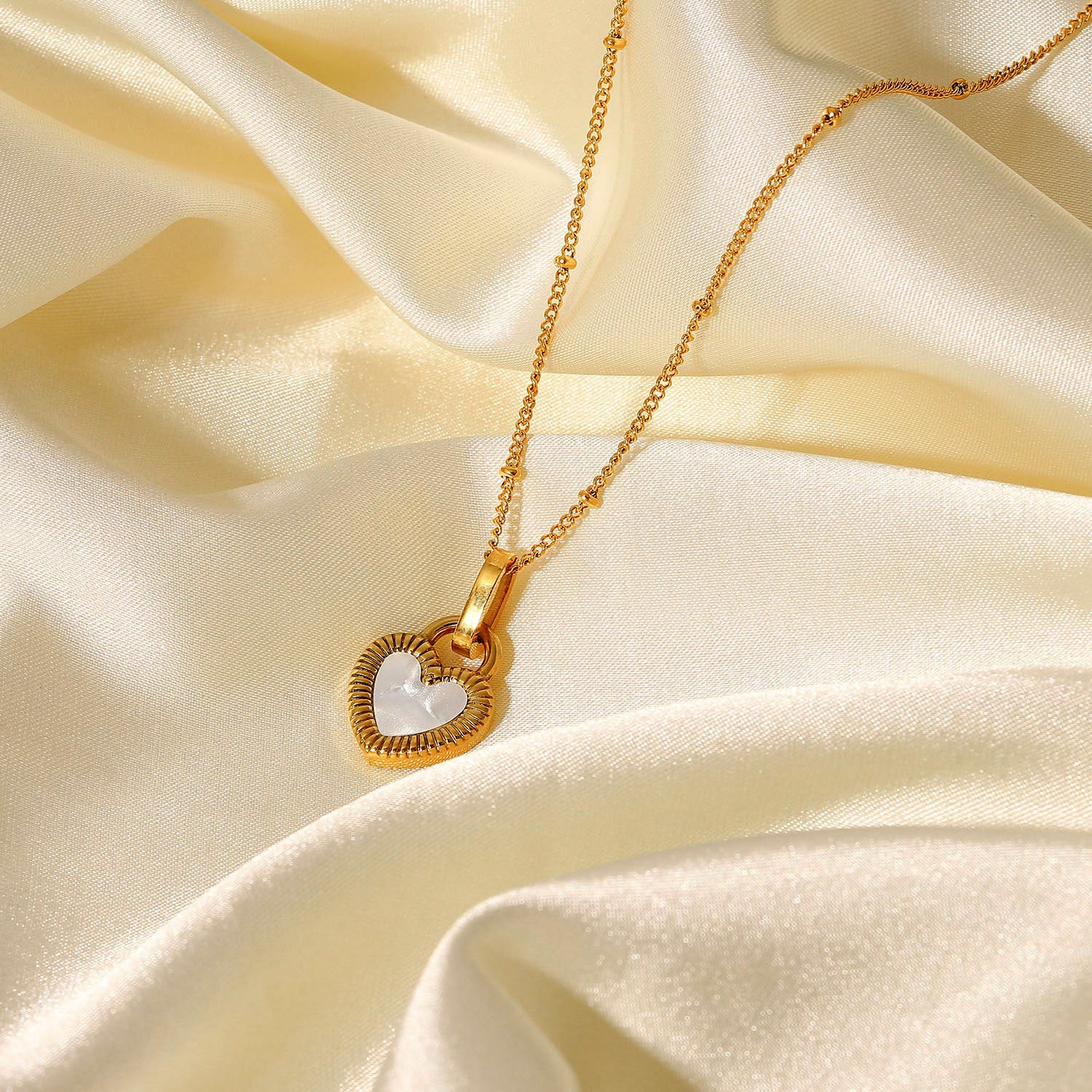 Gold Heart Lock Necklace