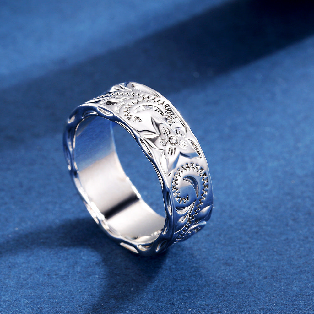 Wide Sterling Silver Ring