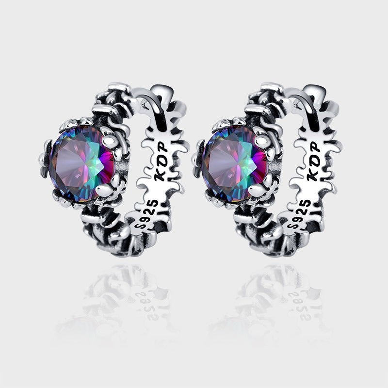 Sterling Silver Morandi Zircon Earrings