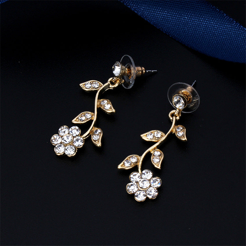 Plum Blossom Necklace and Earring Jewelry Set