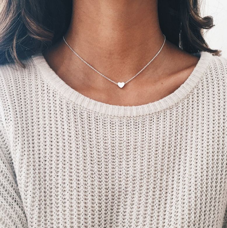 Dainty Heart Choker Necklace