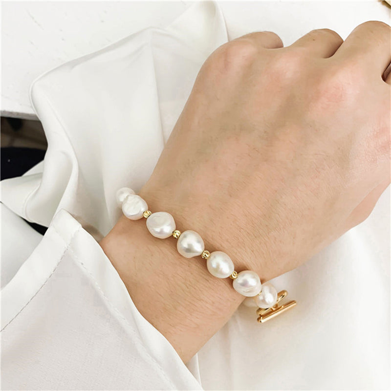 Freshwater Pearl Bracelet with Toggle Closure