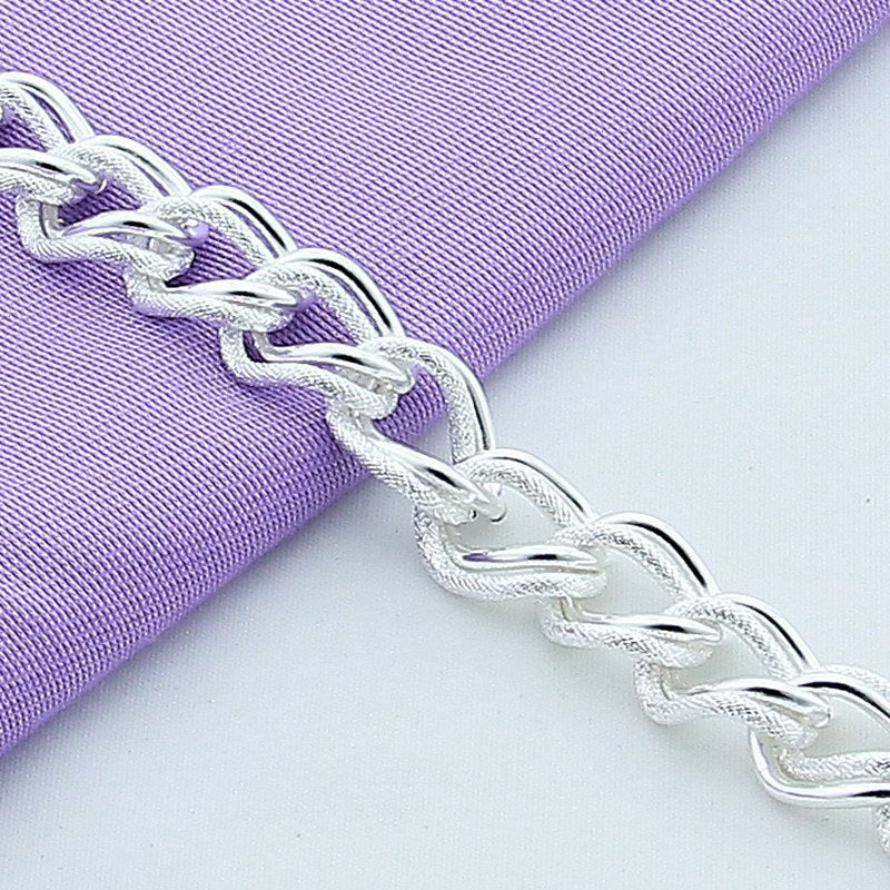 Silver Chunky Chain Toggle Bracelet