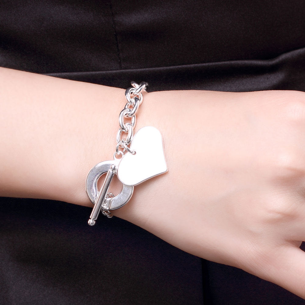 Silver Heart Charm Bracelet