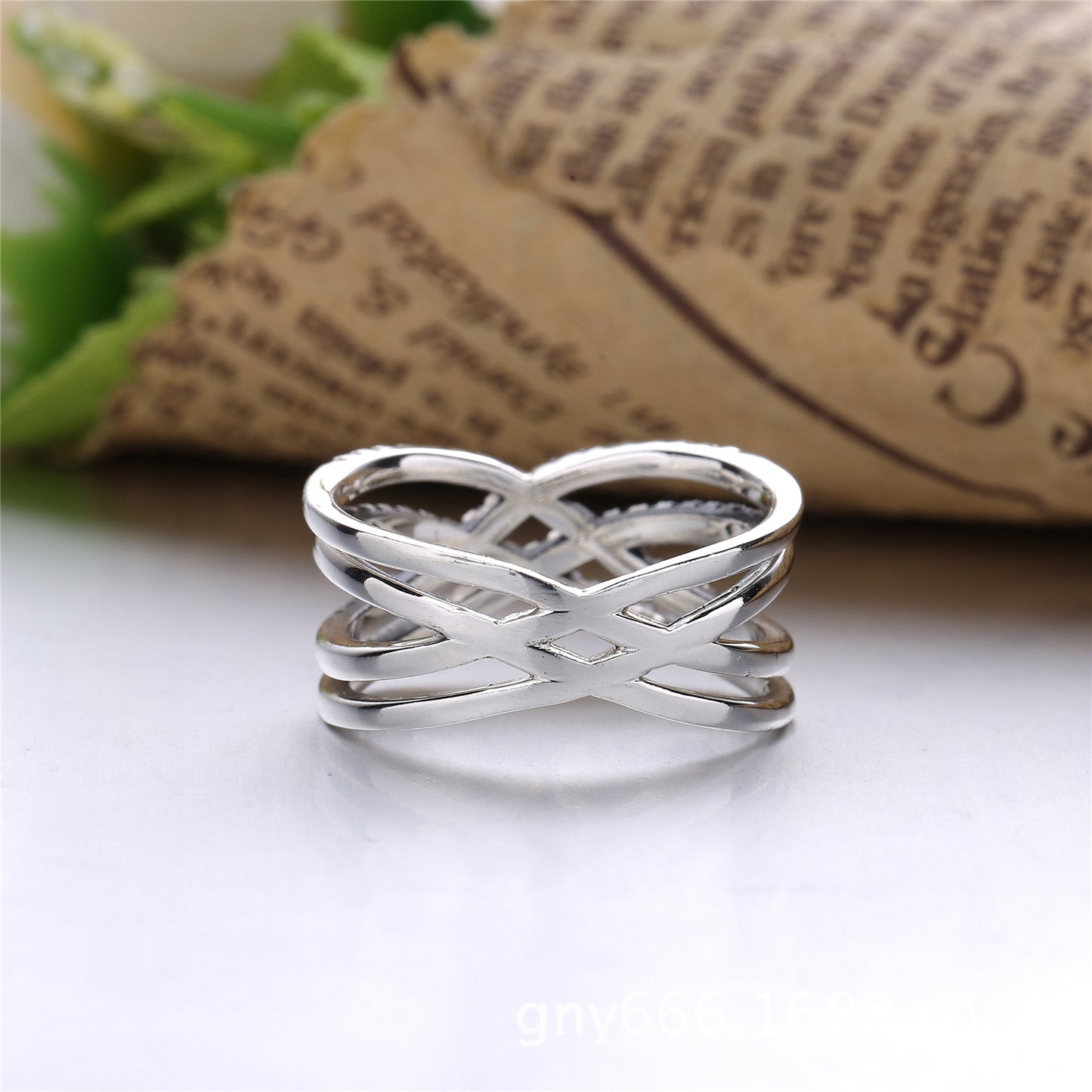 Sterling Silver Crisscross Ring