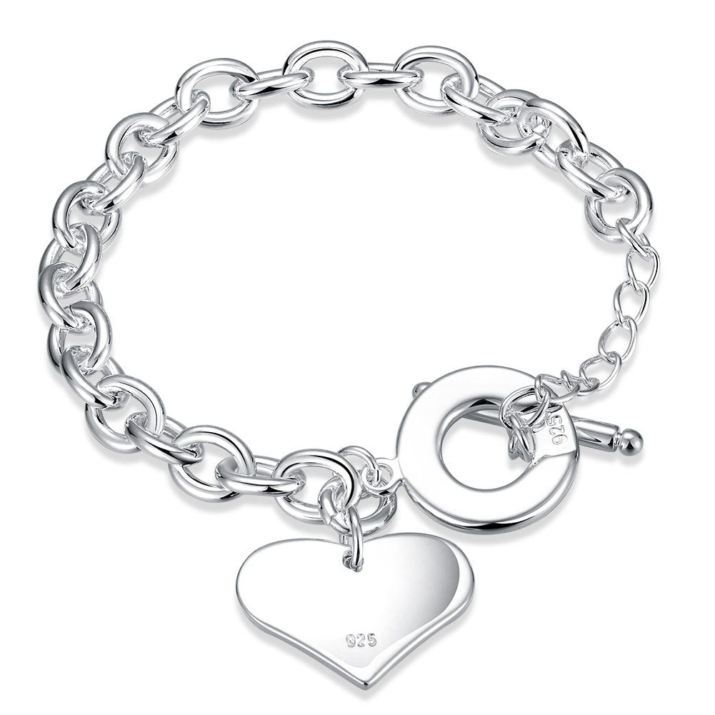 Silver Heart Charm Bracelet