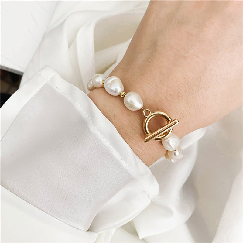 Freshwater Pearl Bracelet with Toggle Closure