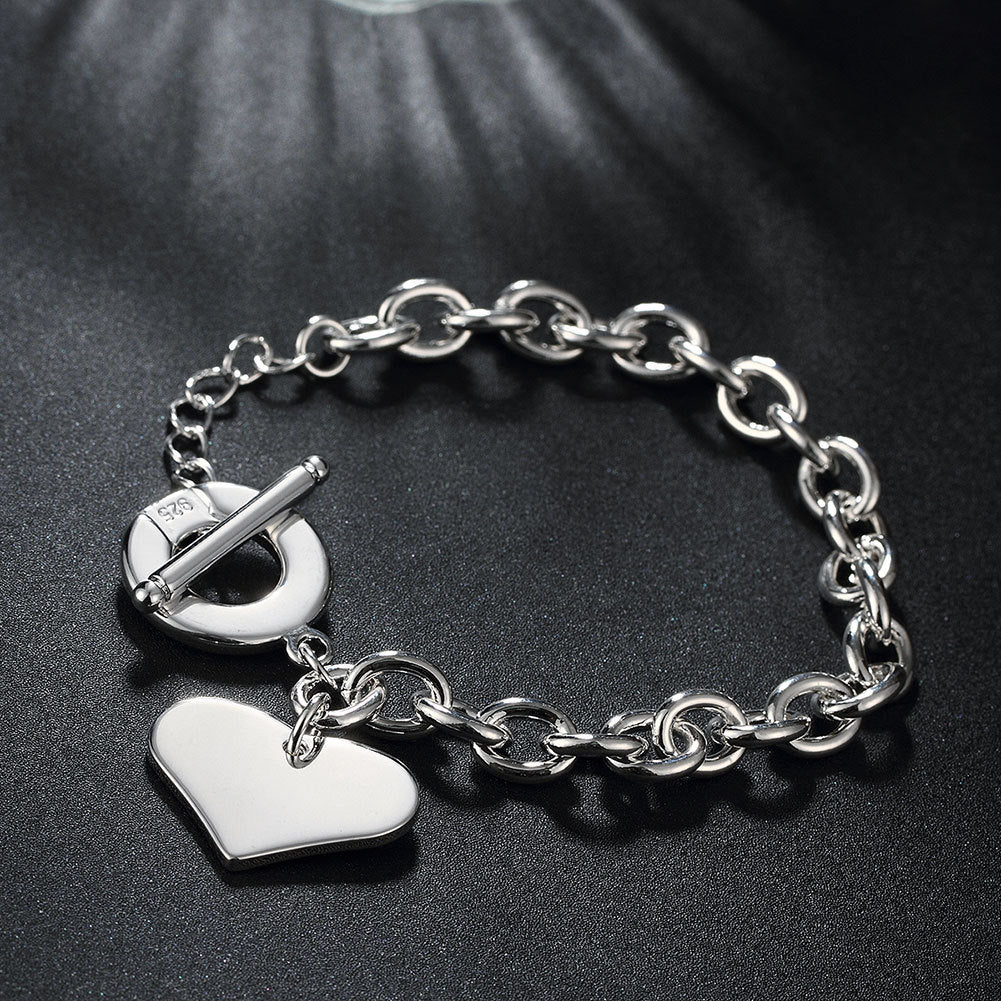 Silver Heart Charm Bracelet