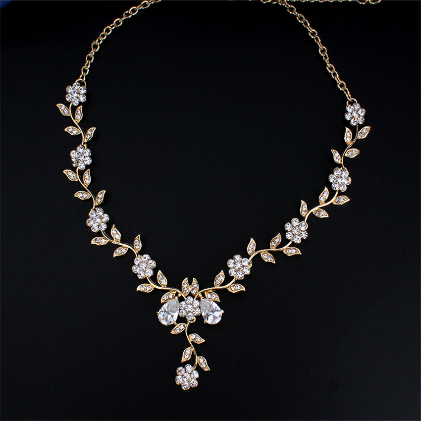 Plum Blossom Necklace and Earring Jewelry Set