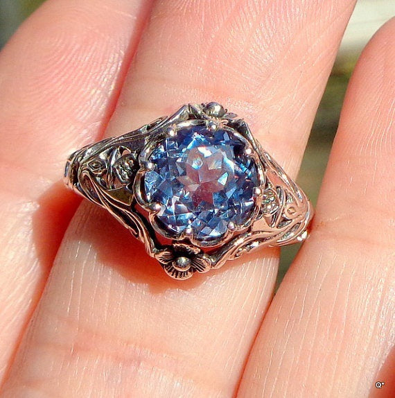 Blue Crystal Ring