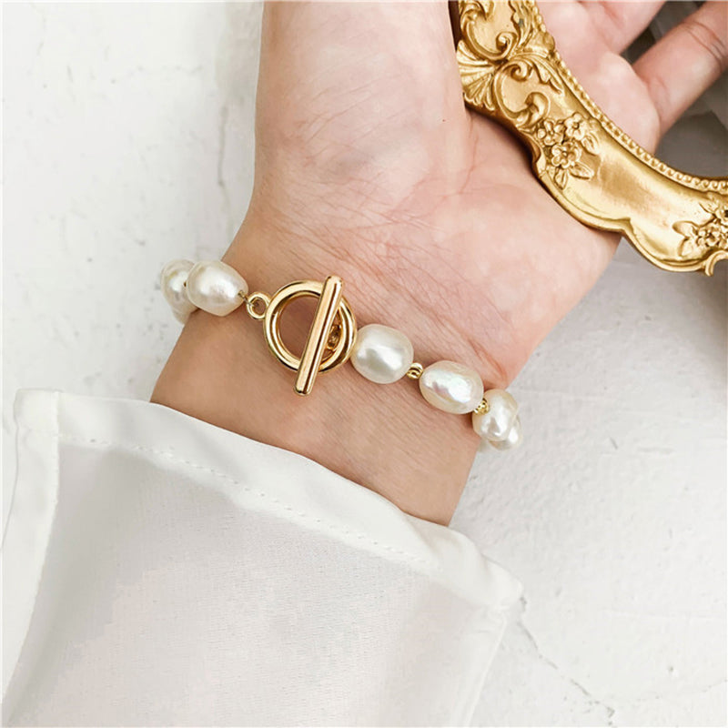 Freshwater Pearl Bracelet with Toggle Closure