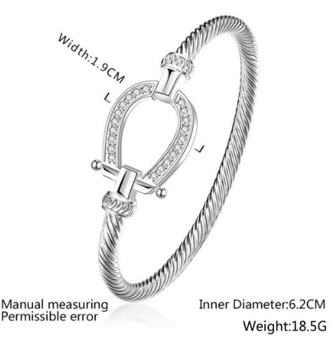 Horseshoe Bangle Bracelet