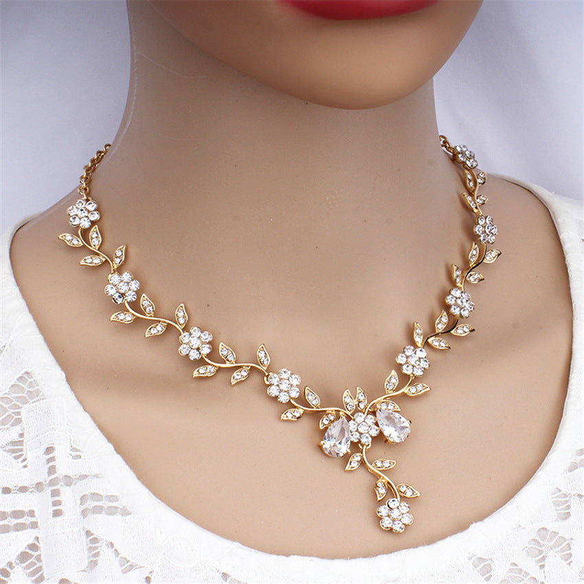 Plum Blossom Necklace and Earring Jewelry Set