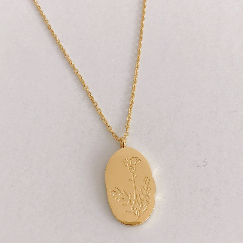 Birth Month Flower Necklace