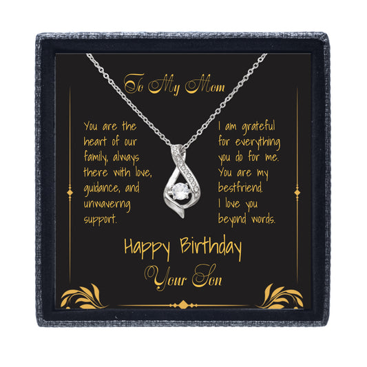 Dreamy Babe - Ribbon Pendant Necklace Gift To My Mom