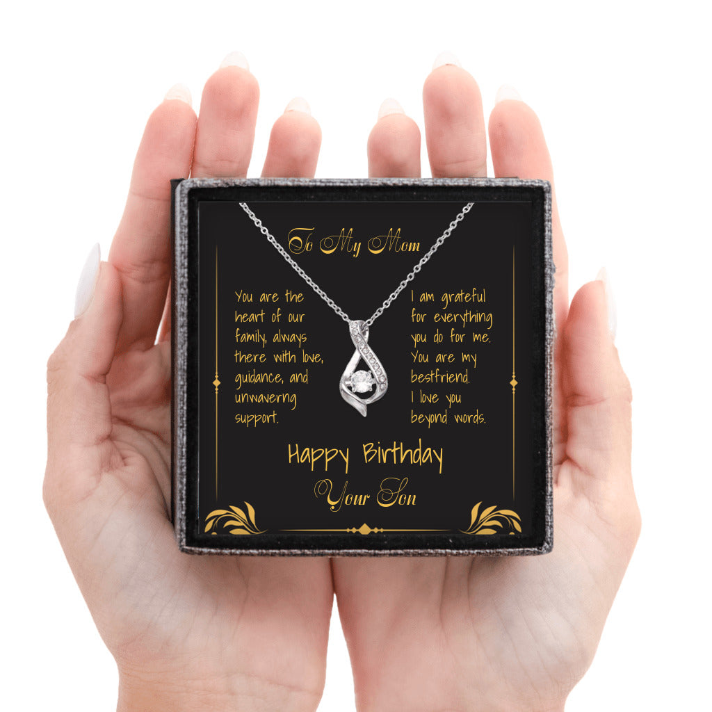 Dreamy Babe - Ribbon Pendant Necklace Gift To My Mom