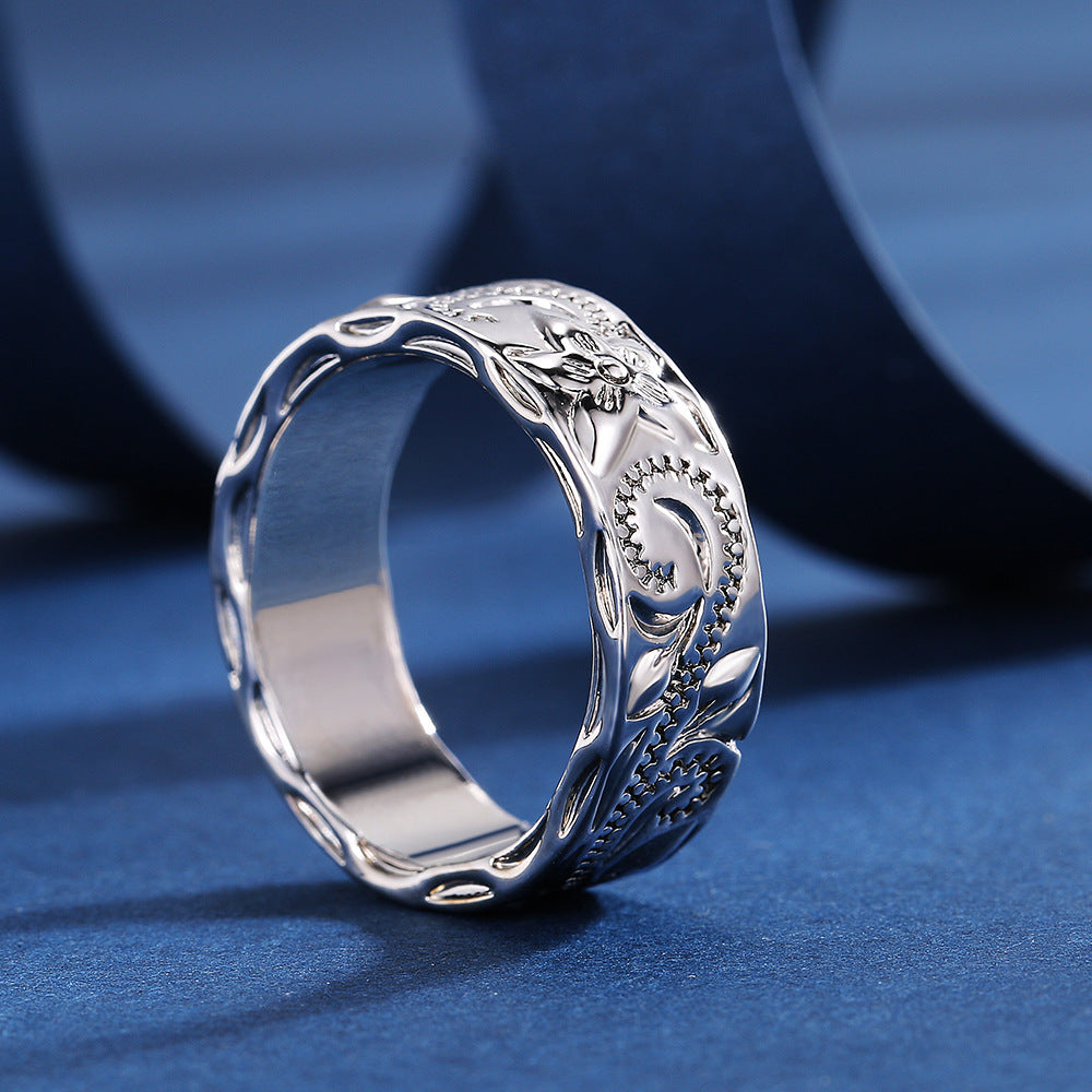 Wide Sterling Silver Ring