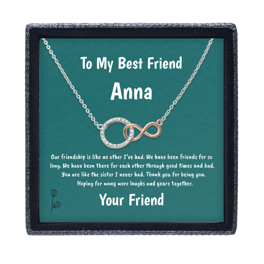 Infinite Bond - Infinity Circle Necklace Gift To My Bestfriend