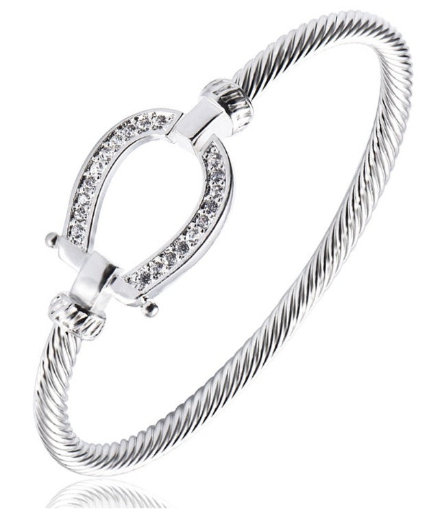 Horseshoe Bangle Bracelet