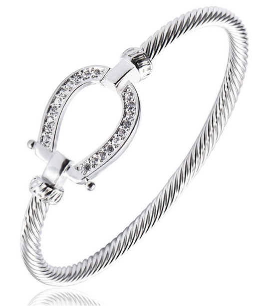 Horseshoe Bangle Bracelet