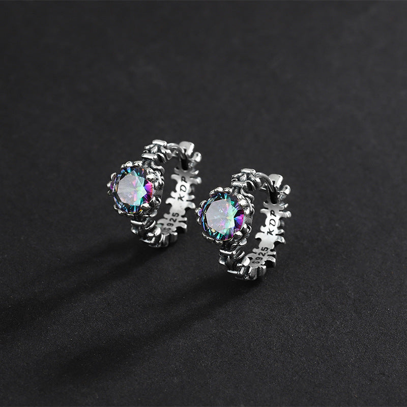 Sterling Silver Morandi Zircon Earrings