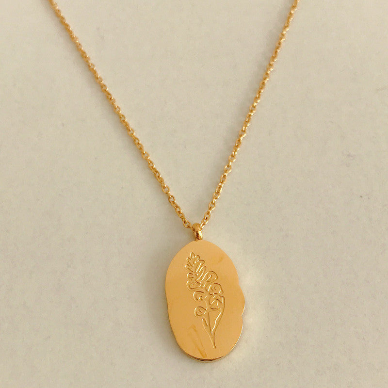 Birth Month Flower Necklace