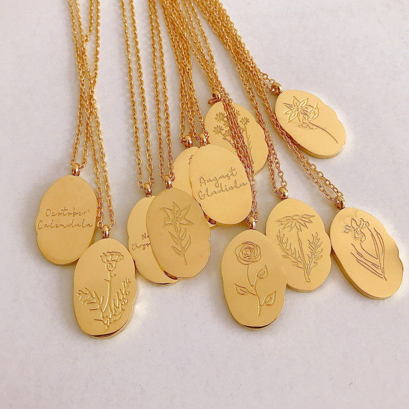 Birth Month Flower Necklace