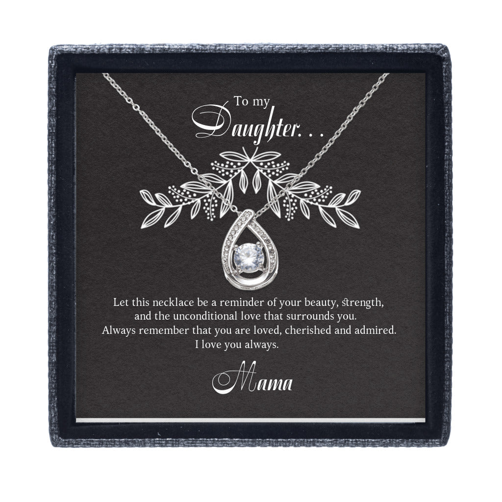 Forever Love - Floating Stone Necklace Gift To My Daughter
