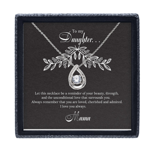 Forever Love - Floating Stone Necklace Gift To My Daughter