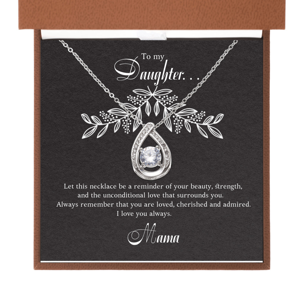 Forever Love - Floating Stone Necklace Gift To My Daughter