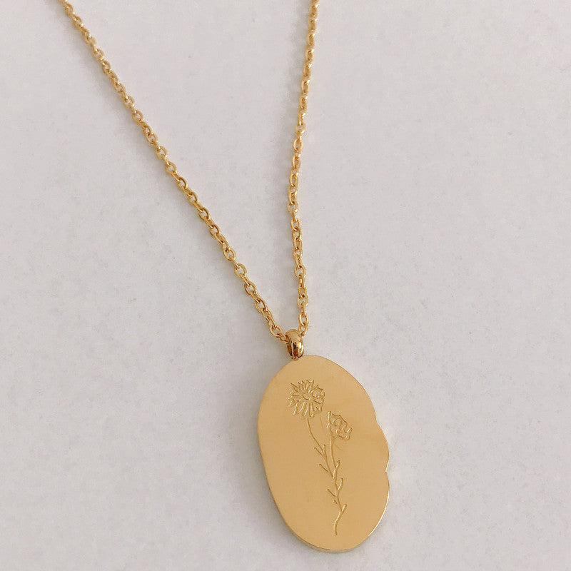 Birth Month Flower Necklace