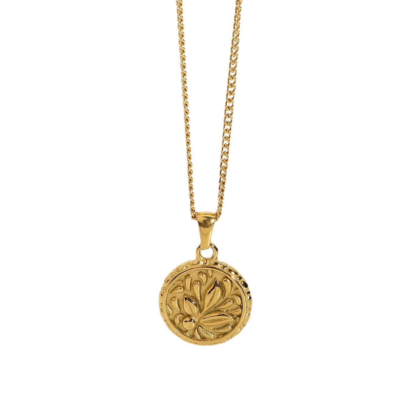 Flower Coin Necklace