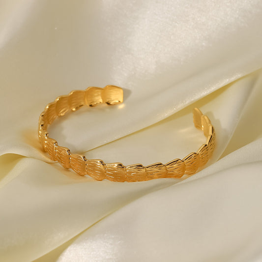 Gold Open Bangle Bracelet