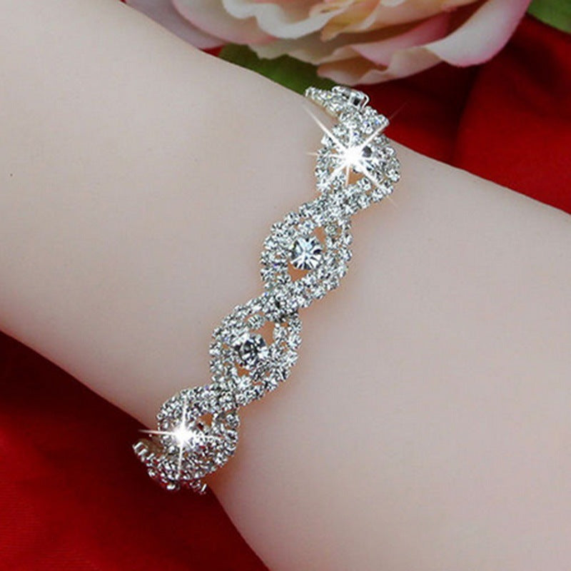 Sparkling Crystal Cascade Bracelet