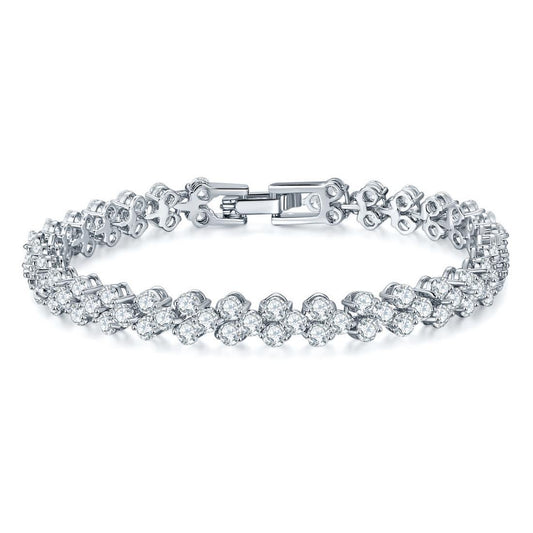 Trendy Women's Bracelet: Sparkling Zircon Bracelet for Elegance and Style