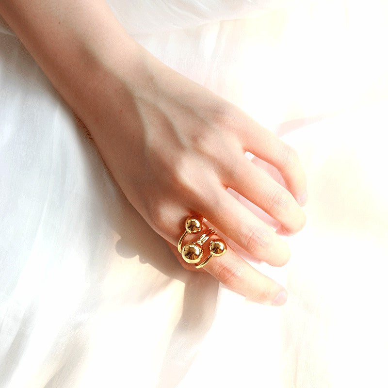 Gold Sphere Ring