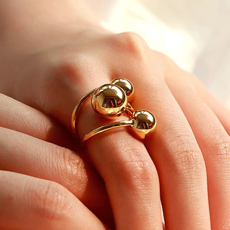 Gold Sphere Ring