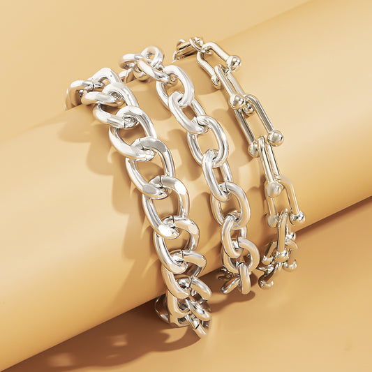 Chunky Link Bracelet Set