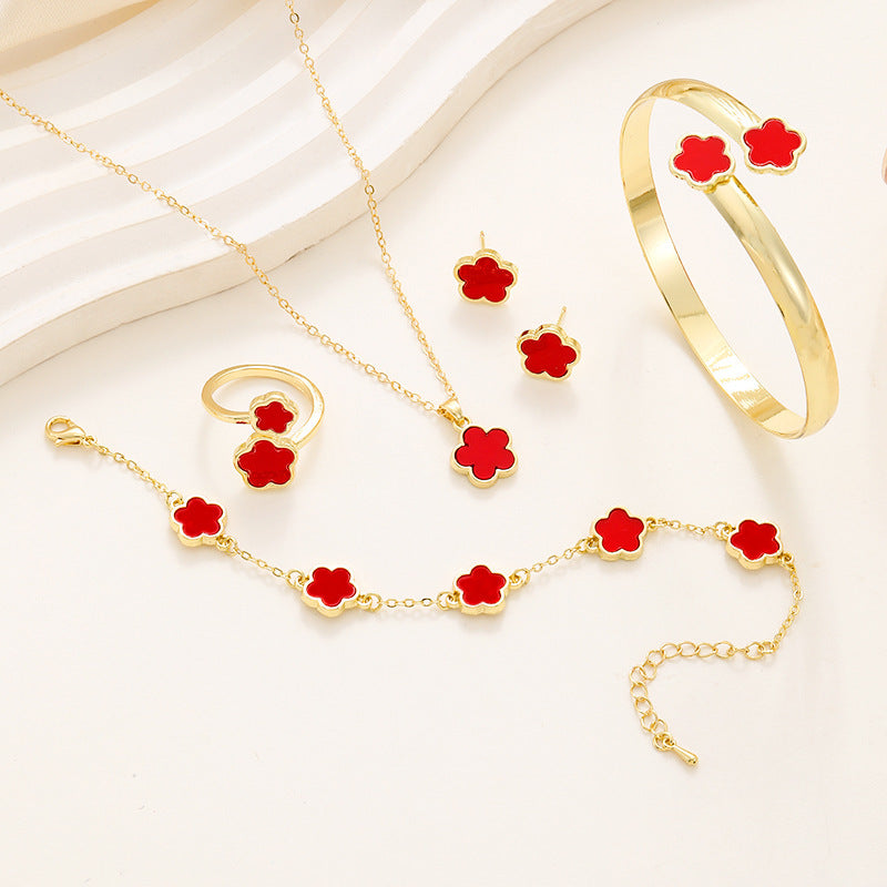 Five-leaf Clover Jewelry Set