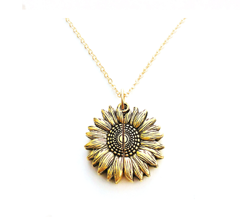 You Are My Sunshine Sunflower Necklace: Radiate Love | clairefranc.com