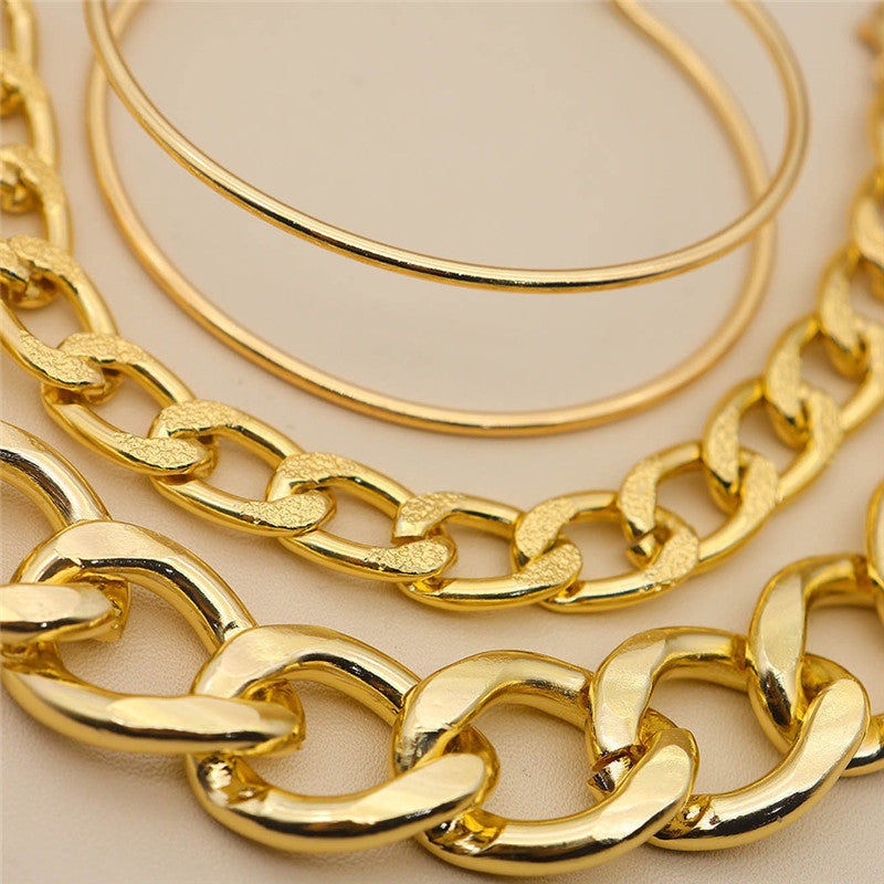 3 Piece Chunky Chain Bracelet Set