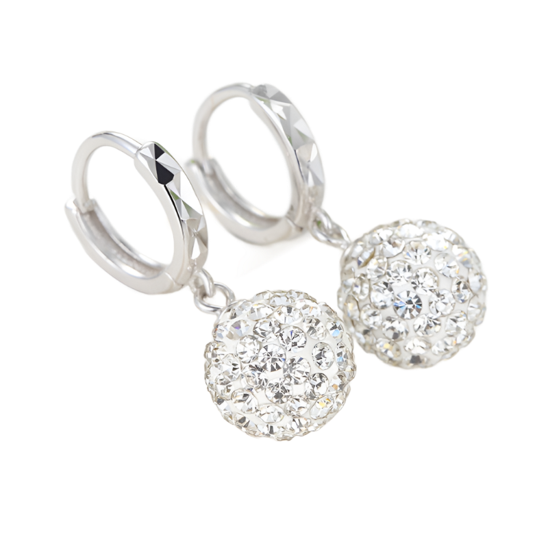 Sterling Silver Rhinestone Earrings