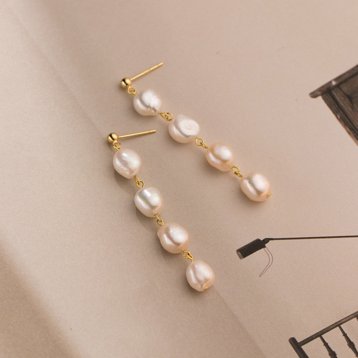 Pearl Tassel Earrings