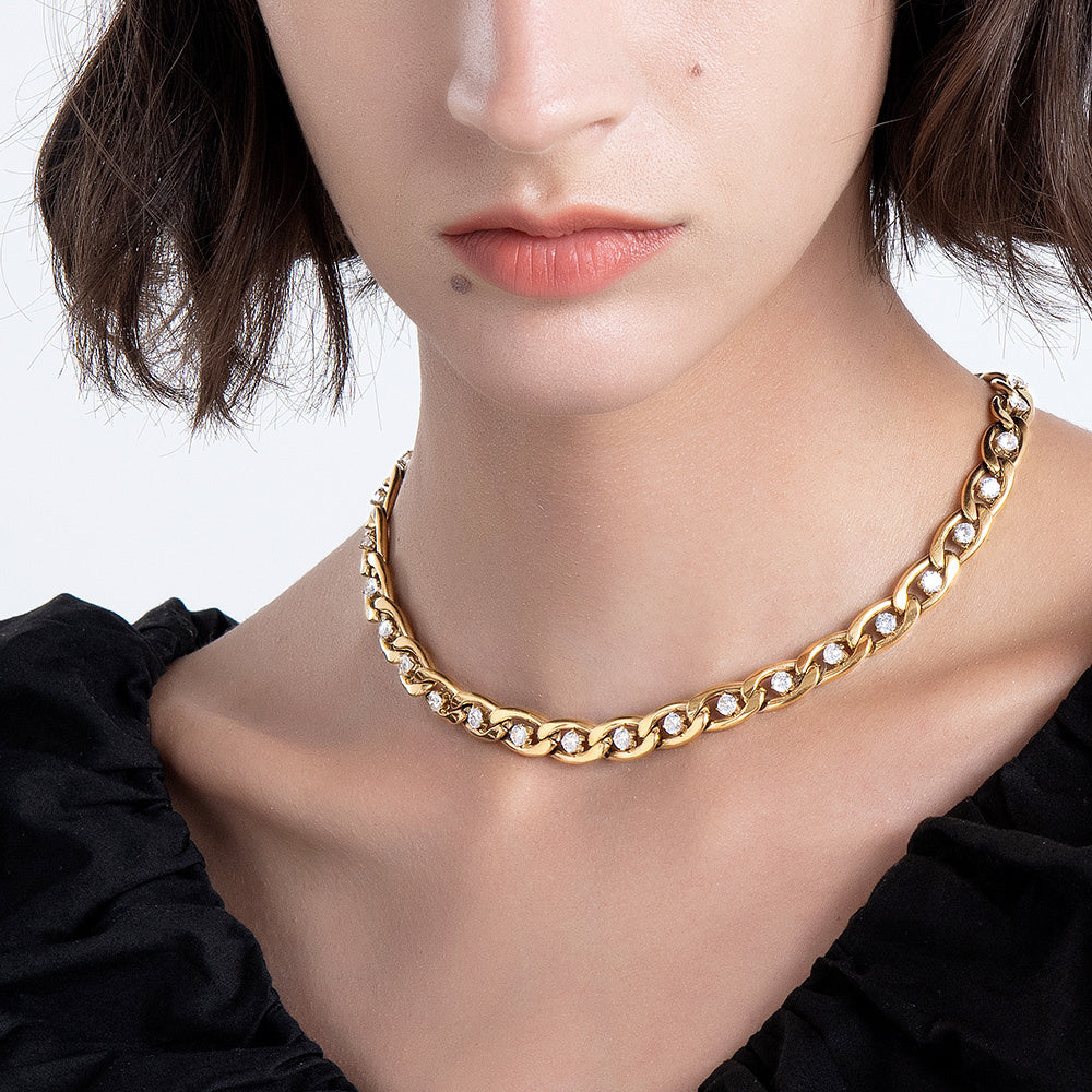 Zircon Choker Necklace