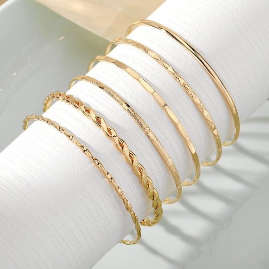 Golden Aura Bangle Bracelet Set